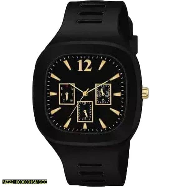 new silicone watch for men black 0