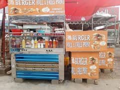 Burger rolls and fries counters are available with all the goods