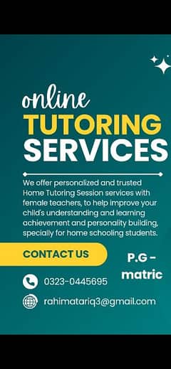 Online tutoring service / home schooling/ online teacher 0
