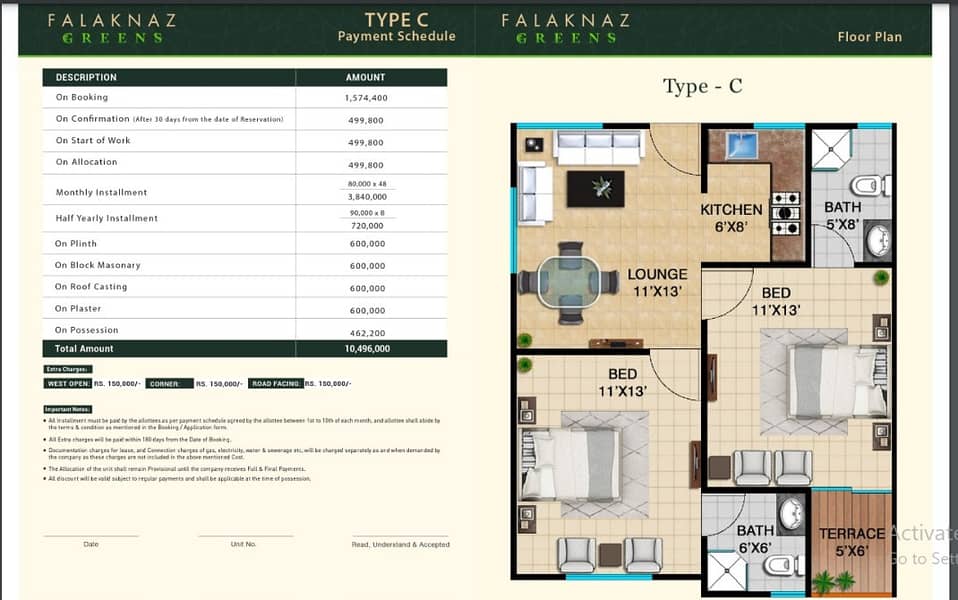 Big Discount Available on Falaknaz Greens 3 Rooms Apartment 1
