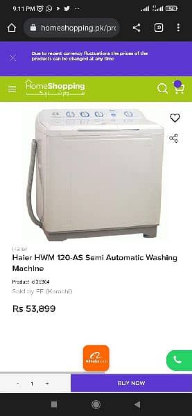 Haier HWM-120 semi automatic jumbo size washing machine 5