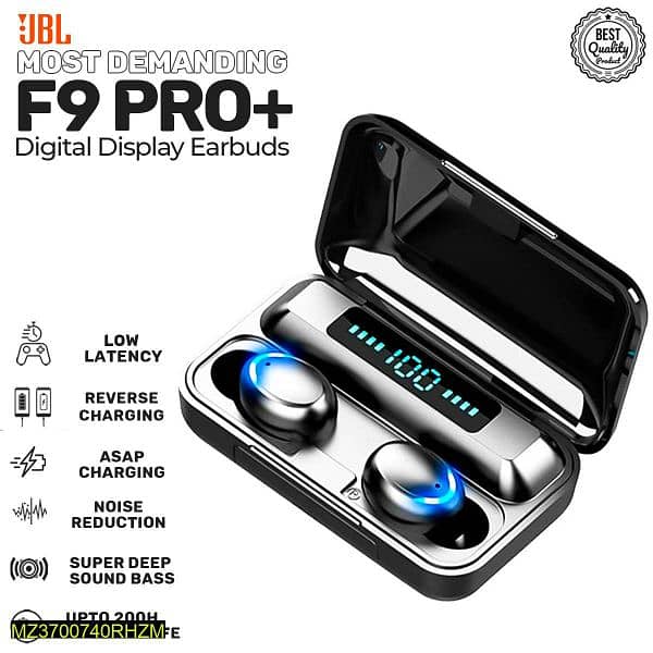 Air F9 Pro+ Earbuds Black 0