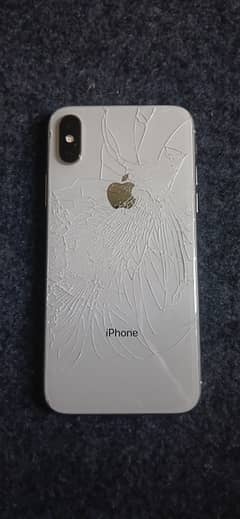 i phone x 256gb non pta water pack back glass broken