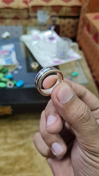Men Silver Ring With Moissanite diamond 2