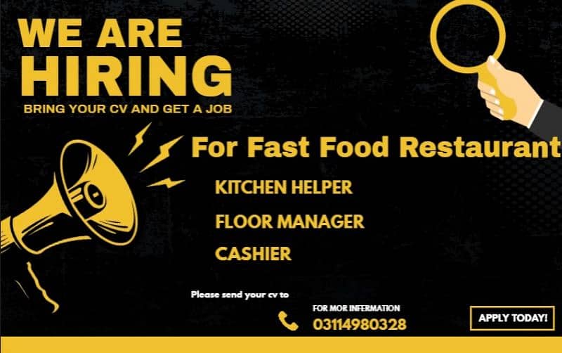 Restaurant jobs available | Staff Required 0