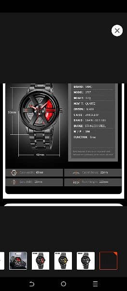 Original SKMEI trending branded watch, spinning wheel, diamond glass. 6