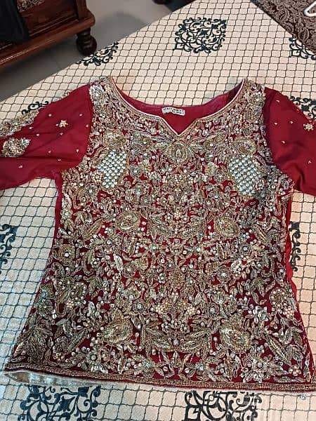Red and Dull Gold Baraat Wedding Dress-used only once 6