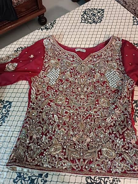 Red and Dull Gold Baraat Wedding Dress-used only once 7