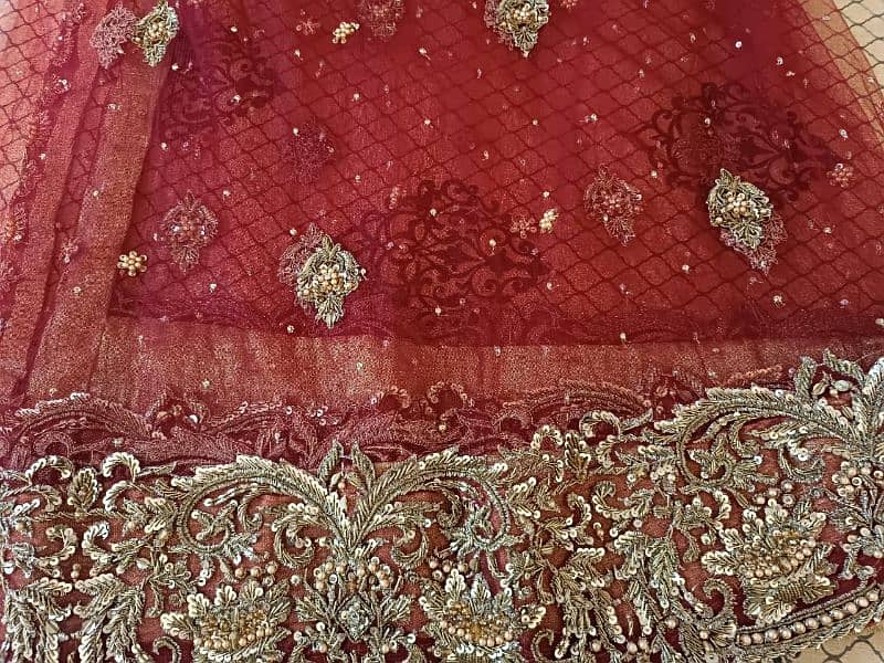 Red and Dull Gold Baraat Wedding Dress-used only once 9