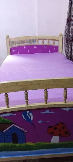 kids single bed with mattress 0