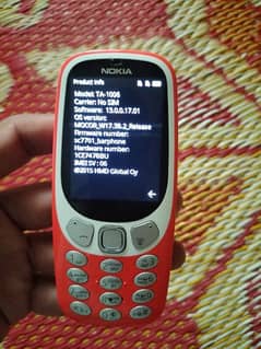 Nokia 3310 3G PTA approved condition 10/10 0