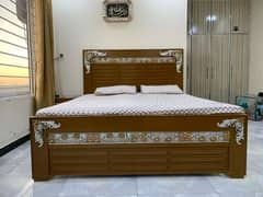 Complete beautiful wooden Bed set Without mattress 0