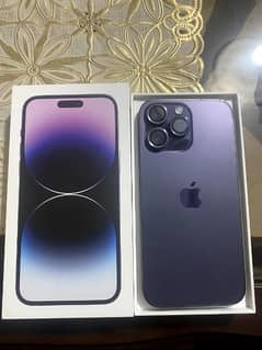 Iphone 14 pro max (non PTA ,256gb deep purple with full box in G13 isb