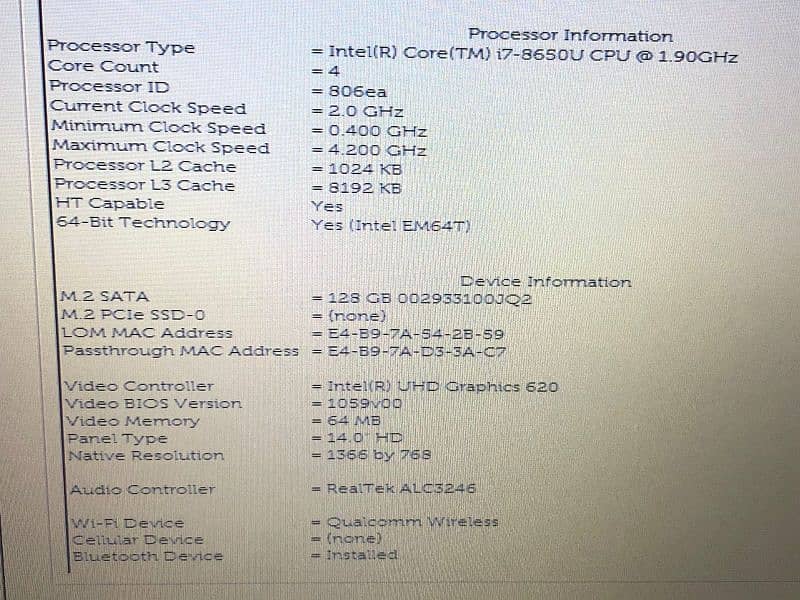 Dell Latitude 7490 Core i7 8th Gen 8gb/256gb in resonable price 5