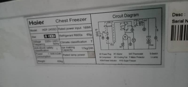 Haier refrigerator Modal 245SD good condition 5