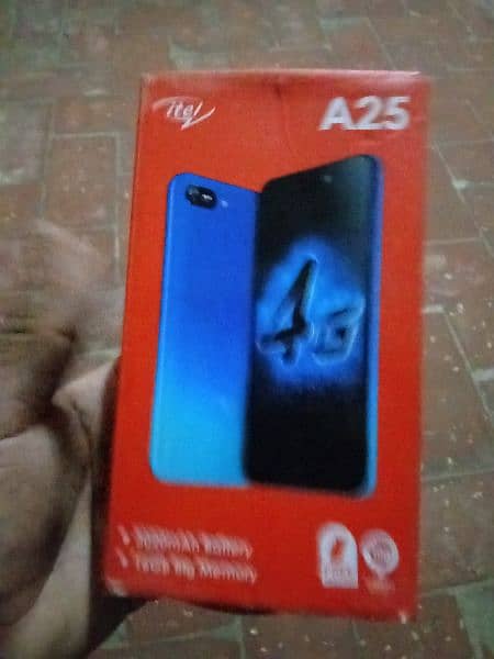 itel a 25  with box and charger 10