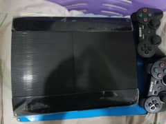 new PS3 super slim with 20 games installed and 1 cd. With 2 controller