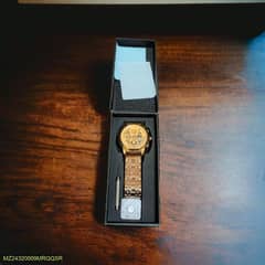 Men's Analogue stainless steel Golden Watch