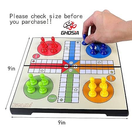 Magnetic Ludo Game Board 4 Player Game Set 8