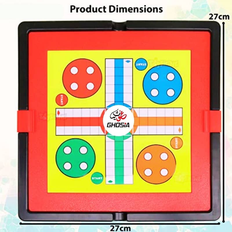 Ludo Board Game with Storage Compartment Classic Board Game 3