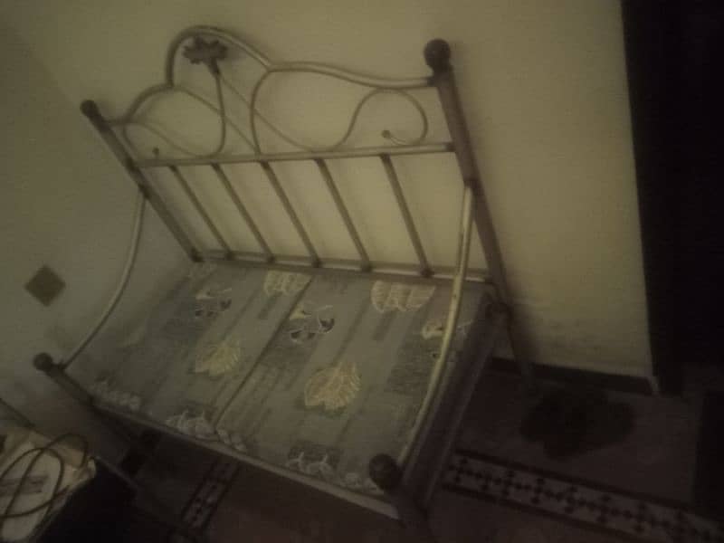 iron bed with side table and 2 ,1 , 1 sofa set 2