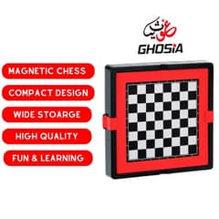 Magnetic Chess Board with Lock Clip and Storage Space For Fun