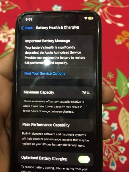 iPhone 11 Pro jv 64 gb battery service 76 health 1