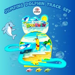 Playful Jumping Dolphin Playset Magnetic Fish DIY Track Set