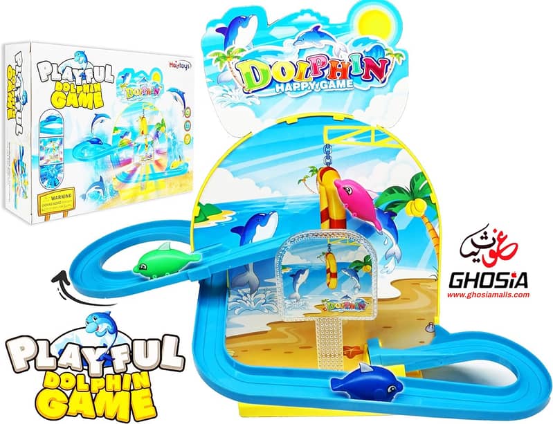 Playful Jumping Dolphin Playset Magnetic Fish DIY Track Set 5