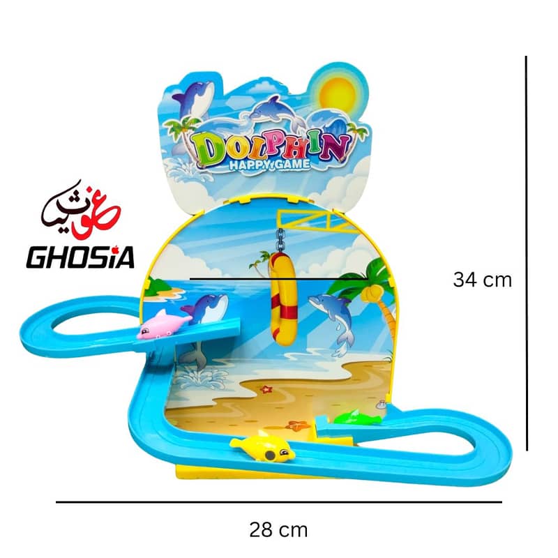 Playful Jumping Dolphin Playset Magnetic Fish DIY Track Set 10