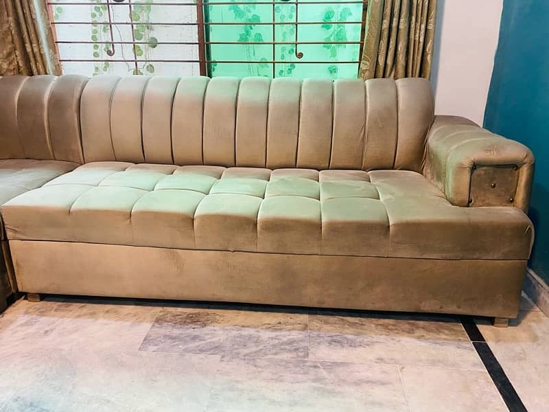 L shape Sofa, Condition Like New, Carefully Used, 7 Seater Sofa 1