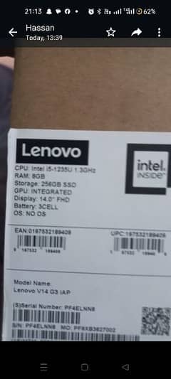 laptop Lenovo I 5 brand new