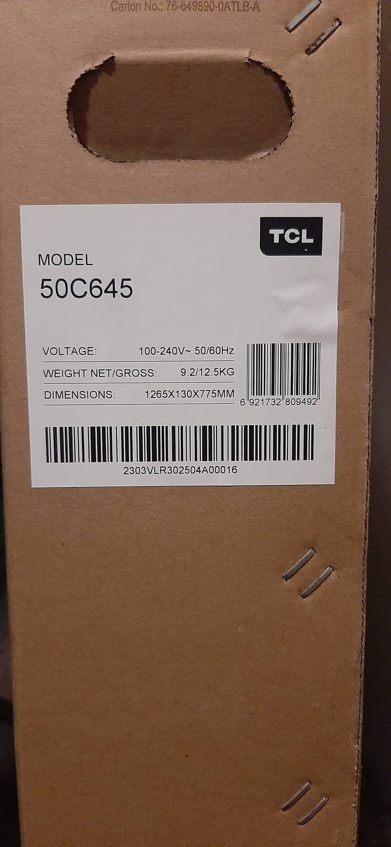 QLED TCL 50C 645 + TV Console 4