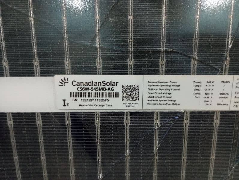 solar plates by fisher Canadian n type 545 V 1