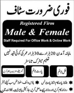jobs available for males and females in Pakistan
