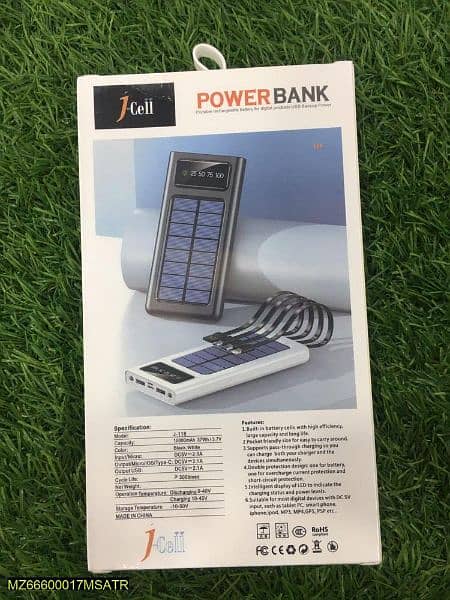 Portable Solar 10000mah Power Bank 1