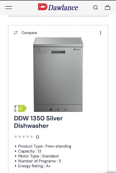 Dawlance Dishwasher DDW 1350 2