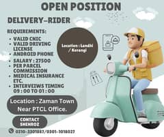delivery boy chaiye area landhi