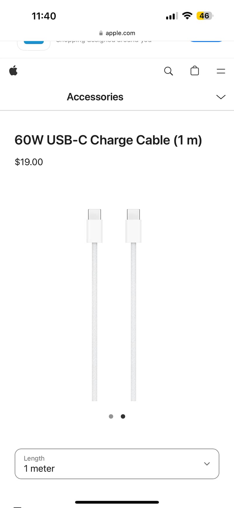 Iphone 15 pro max cable C type 2