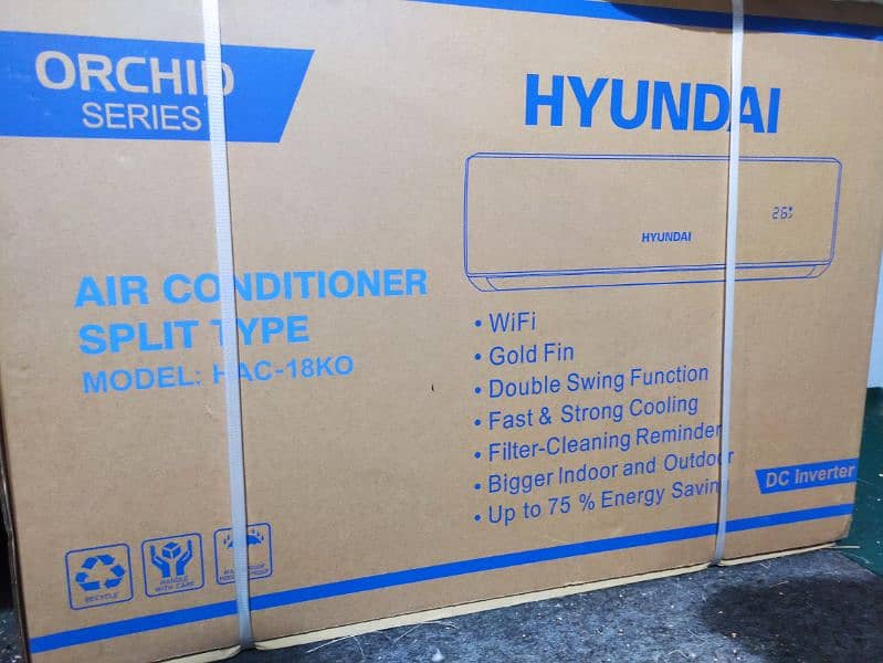 DC Inverter Hyundai 1.5 Ton Brand New ORCHID Series - (HAC-18KO) 1