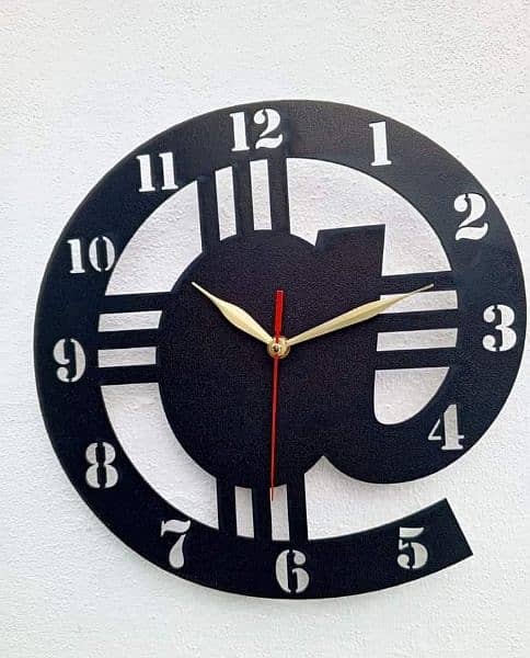 @ Black Wall Clock 0