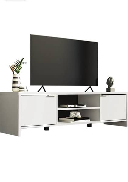 Modern Tv Console With Cabinets And Cable Management 5