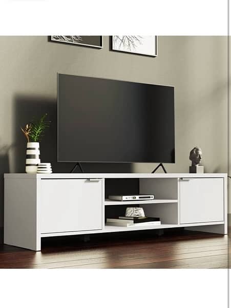Modern Tv Console With Cabinets And Cable Management 6