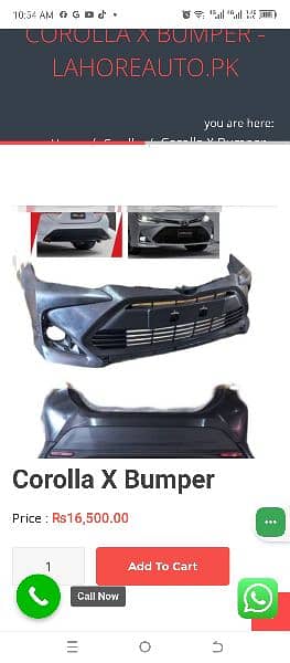 Corolla X bumper all cars body kit available 1