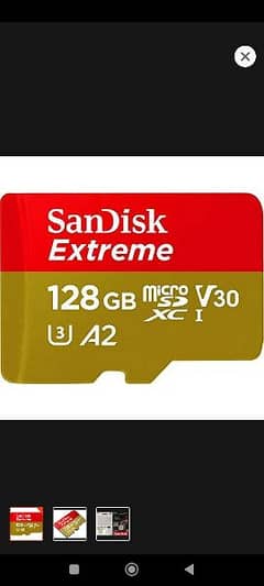 required memory card 128 SanDisk munasib ret pr  mujy chaiya
