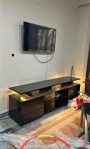 LED TV console UpTo 60" for rome decor with RGB light. 2