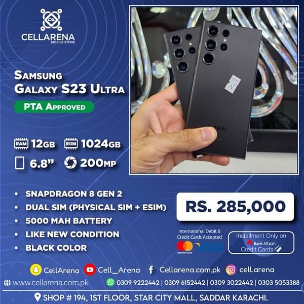 Cellarena Samsung S23 Ultra 12GB 1TB 512GB 256Gb Dual Sim Approved 4
