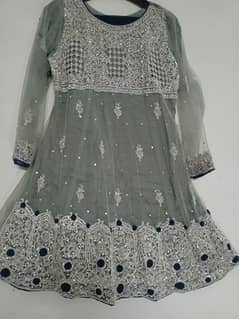 Wedding dress #barat #walima #nikah #frock #grey
