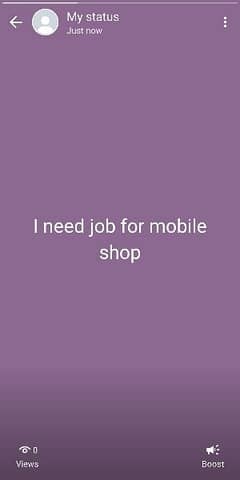 I need job for mobile shop 4 year experience mobile shop 0