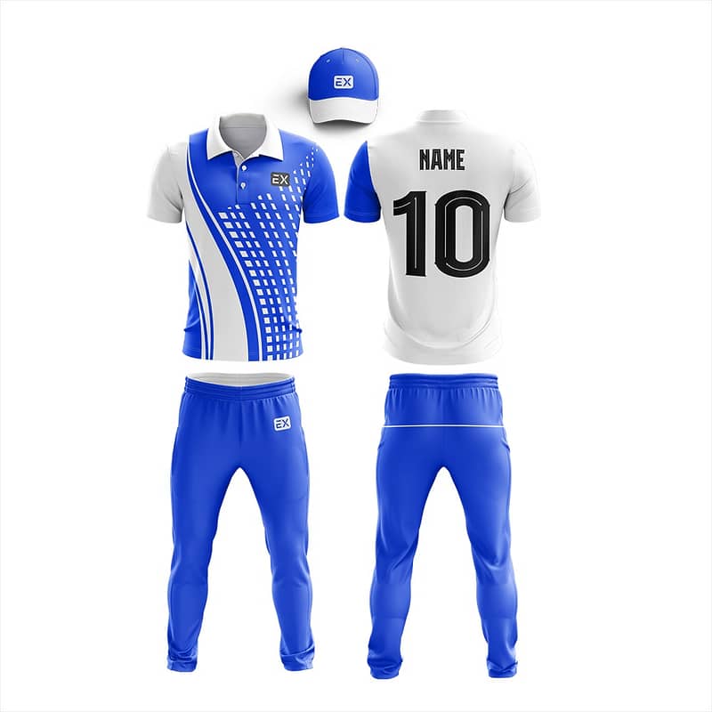 Fashion sports cricket kit uniform shirt trouser and cap manufacturer 2